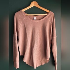 Tna Aritzia Dusty Pink Waffle Knit SZ S